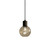 Parlour Iron Sphere Amber Glass Pendant Light