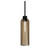 Parlour Lite Black Elong Amber Glass Pendant Light