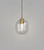 Parlour Old Brass Curve Clear Glass Pendant-1