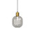 Parlour Old Brass Curve Clear Glass Pendant