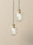 Parlour Old Brass Curve Clear Glass Pendant-2