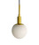 Pauline Gold Round Marble Pendant