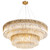 Cinque Multi-Tiered Brass Crystal Chandelier