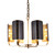 Courtney Black and Brass Contemporary Chandelier