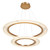 Leslie Slimline Brass LED Tiered Ring Pendant