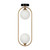 Dama Twin Light Gold and White Glass Ceiling Lamp