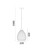 Rabat Copper Glass Ellipse Pendant Light-2
