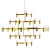 Modular 30 Light Candle Contemporary Chandelier - Gold