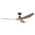 Surf Teak and Black DC Ceiling Fan with Light