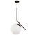 Minimalist Line Black Opal Glass Modern Pendant Light