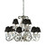 Luxuria 9 Light Chandelier - Black