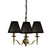 Stanford 3 Light Brass Chandelier - Black