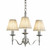Stanford 3 Light Nickel Chandelier - Shimmer Grey