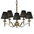 Stanford 5 Light Brass Chandelier - Black