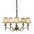 Stanford 5 Light Brass Chandelier - Shimmer Grey