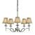 Stanford 5 Light Nickel Chandelier - Shimmer Grey