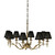 Stanford 8 Light Brass Chandelier - Black