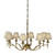 Stanford 8 Light Brass Chandelier - Shimmer Grey