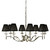 Stanford 8 Light Nickel Chandelier - Black