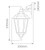 Chester Straight Arm White Downward Wall Light-2