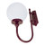 Lisbon Traditional Curved Arm Burgundy Wall Light-1