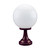Siena Traditional Burgundy Sphere Pillar Light Siena Traditional Burgundy Sphere Pillar Light