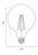 8W Round Clear Dimmable Cool White E27 G125 LED Bulb-1