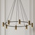 Champe Brass and Black Ring Spot Chandelier-4