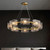 Eleanor 8 Light Corrugated Glass Brass Ring Chandelier-1