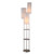 Trio Satin Nickel Cluster Tray Floor Lamp