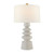 Andreas Medium White Crackle with Linen Shade Table Lamp
