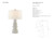 Andreas Medium White Crackle with Linen Shade Table Lamp-2