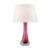 Christa Large Cerise Glass with Linen Shade Table Lamp