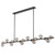 Morgan 18 Light Black Smoke Linear Pendant Chandelier