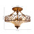 Paul Antique Brass Crystal Close to Ceiling Light-3