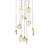 Pauline 12 Gold Falling Lights Cluster Pendant