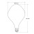 4W Oversized A180 Dimmable Clear Glass Warm White E27 LED Bulb-2