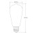 6W ST64 Vintage Squirrel Clear Dimmable Warm White E27 LED Bulb-2