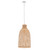 Drew Natural Handwoven Bamboo Long Bell Pendant-1