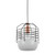 Small White Base Black Wire Cage Refined Industrial Pendant Lamp