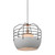 Large White Base Black Wire Cage Refined Industrial Pendant Lamp