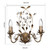 Jasmine 2 Arm Brass Crystal Wall Light-1
