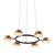 Hat 6 Light Gold Modern Pendant Chandelier