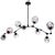 Hand-Blown Dimpled Glass Chandelier - 9 Light