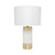 Compostela White Marble Table Lamp - White Shade