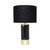 Compostela Black Marble Table Lamp - Black Shade