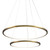 Brass Ring Twin Light Core LED Chandelier