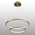 Brass Ring Twin Light Core LED Chandelier-1