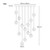 Space Bubble Spherical Clear Glass 14 Light LED Cluster Chandelier-6
