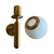 Globe White Glass Gold Wall Light-2